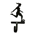 Village Wrought Iron Village Wrought Iron WH-302-S Soccer Womans & Girls Wall Hook; Small WH-302-S